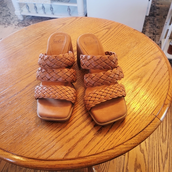 Stylish Braided Sandals in Tan - Picture 1 of 5